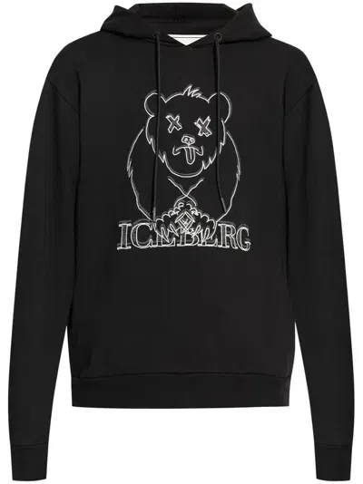 Iceberg Printed Sweatshirt In Black