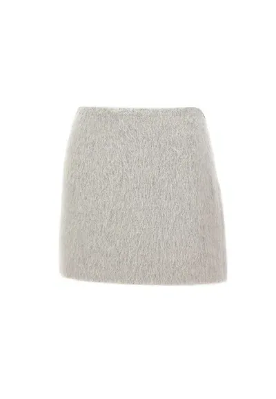 Iceberg Straight Hem Mini Skirt In Grey