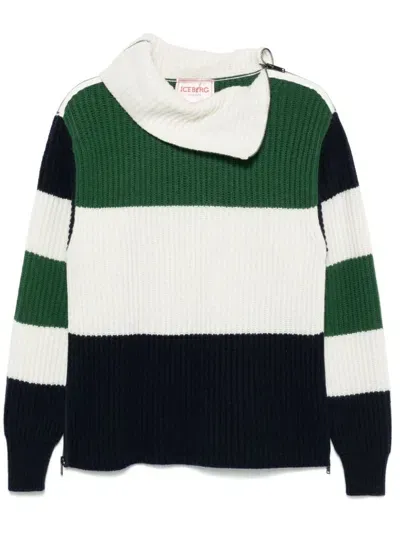 Iceberg Striped Sweater In White