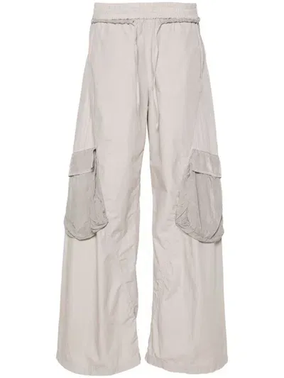 Iceberg Wide-leg Cargo Pants In Grey