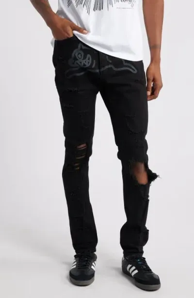 Icecream Ash Stretch Cotton Jeans In Black