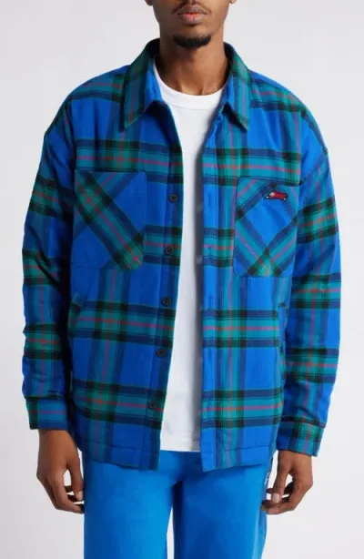 Icecream Big Boy Plaid Cotton Flannel Graphic Shacket