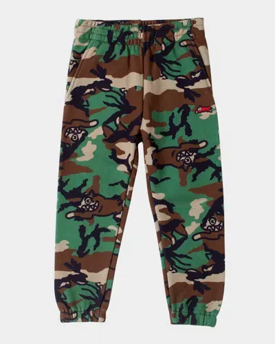 Icecream Kids' Boy's Hideout Camo-print Sweatpants In Twill