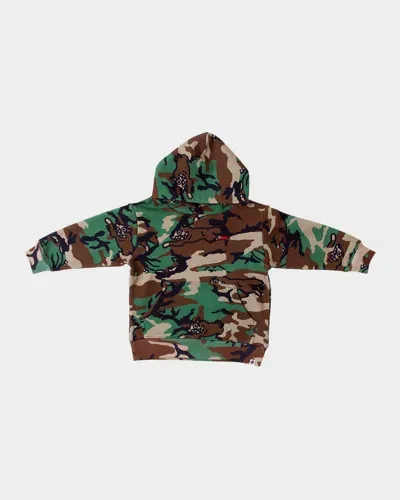 Icecream Kids' Boy's Peekaboo Camo-print Hoodie In Twill