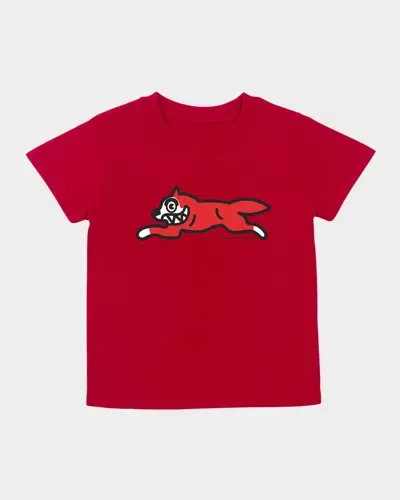 Icecream Kids' Boy's Running Dog Graphic T-shirt In Racing Red