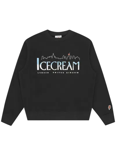 Icecream Kids' Cityscape Crewneck In Black