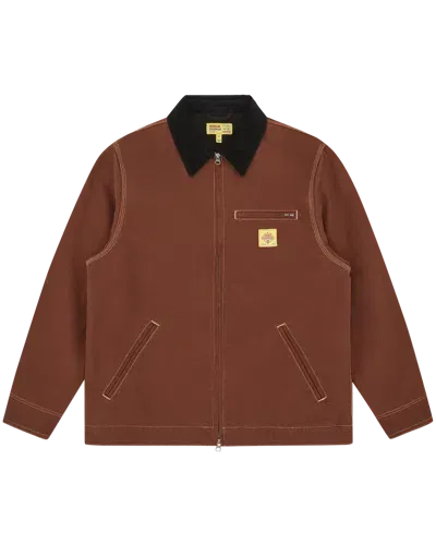 Icecream Europe Kids' Canvas Lined Work Jacket In Brown