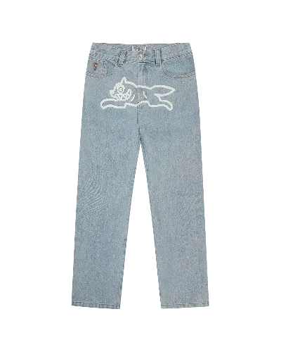 Icecream Europe Kids' Running Dog Double Scoop Denim Pant In Heavy Wash Blue