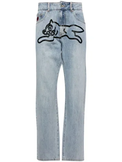 Icecream Graphic-print Straight-leg Jeans In Blue