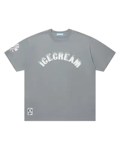 Icecream Japan Kids' Cotton T-shirt Snow In C Gray