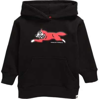 Icecream Kids' Canine Cotton Graphic Hoodie In Black