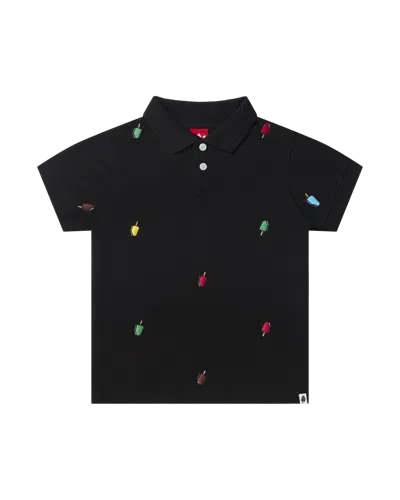 Icecream Kids Defrost Polo In Black