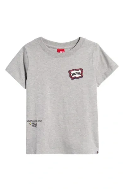 Icecream Kids' Lava Flag Cotton Graphic T-shirt In Heather Grey