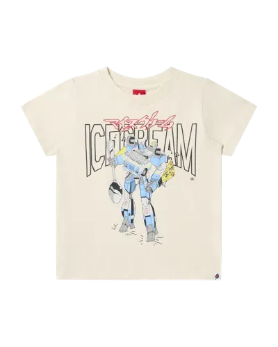 Icecream Kids Robot Knit In Antique White