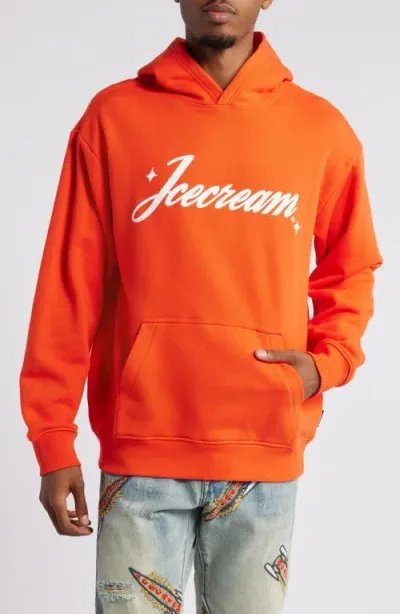 Icecream Logo Graphic Hoodie In Spicy Orange