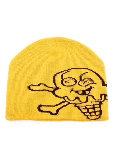 Icecream Logo-print Beanie In Yellow