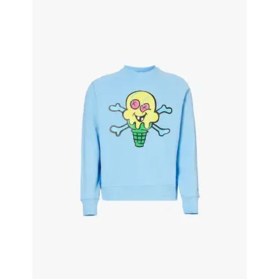 Icecream Mens Blue Cones Bones Cotton-jersey Sweatshirt