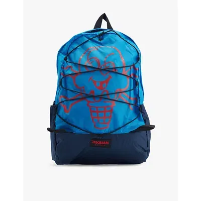 Icecream Mens Cones & Bones Brand-patch Shell Backpack Blue