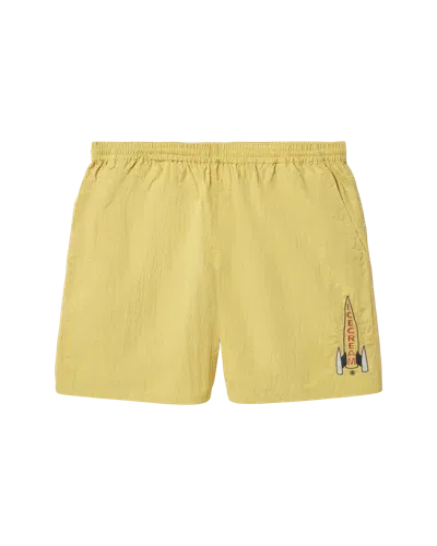 Icecream Kids' Peace Shorts In Cream Gold