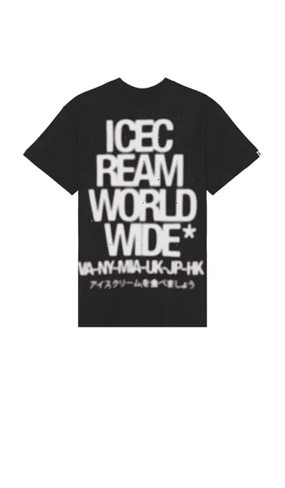 Icecream Prestige Oversized Tee In Black