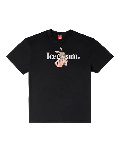 Icecream Kids' Running Dog Glasses S/s Tee In Black