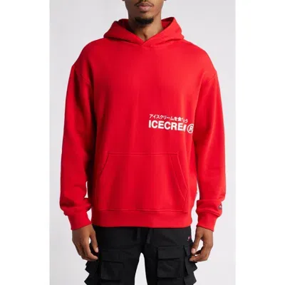 Icecream The Truck Graphic Hoodie In Racing Red