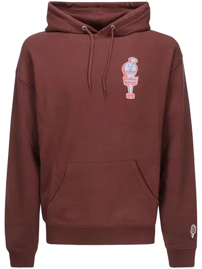 Icecream We Serve It Best Graphic-print Hoodie In Brown