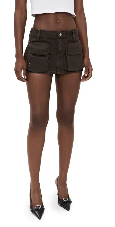 Icon Denim La Gio Miniskirt Coffee