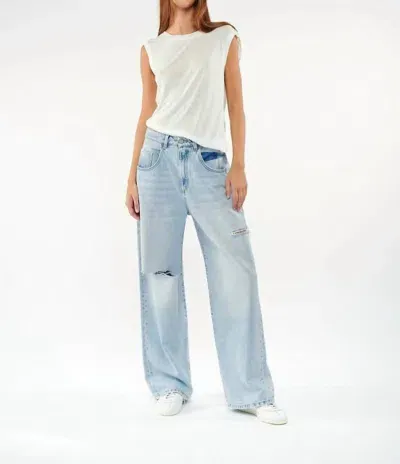 Icon Denim La Poppy Ripped Jeans In Blue