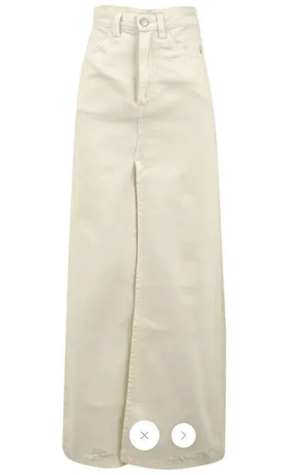 Icon Denim Skirts In White