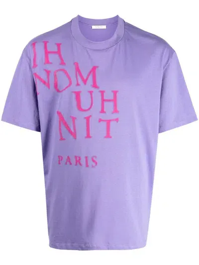 Ih Nom Uh Nit Logo-print Cotton T-shirt In Purple