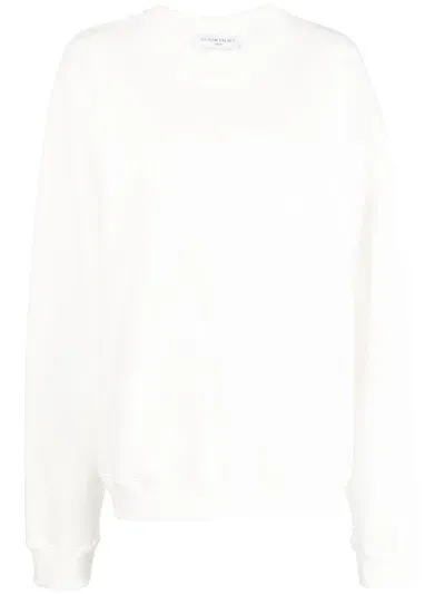 Ih Nom Uh Nit Logo-print Crew Neck Sweatshirt In Weiss