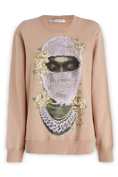 Ih Nom Uh Nit Graphic Printed Crewneck Sweatshirt In Beige