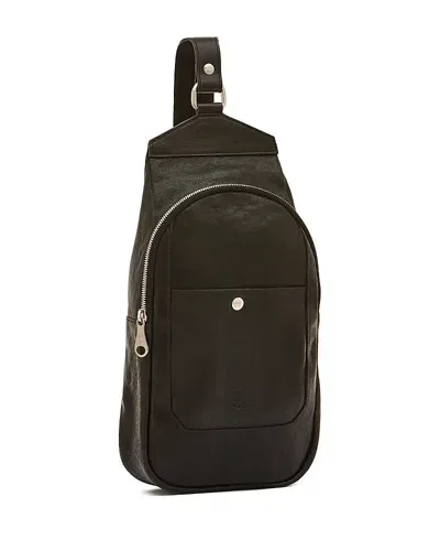 Il Bisonte Men's Cosimo Leather Single-shoulder Backpack In Black