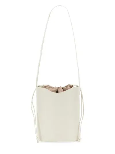 Il Bisonte Leather Bucket Bag In White