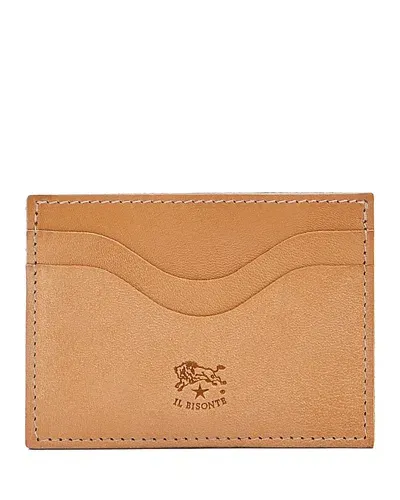 Il Bisonte Salina Leather Card Case In Natural