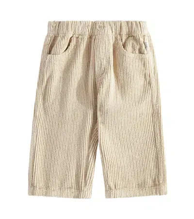 Il Gufo Baby Cotton-blend Pants In Beige