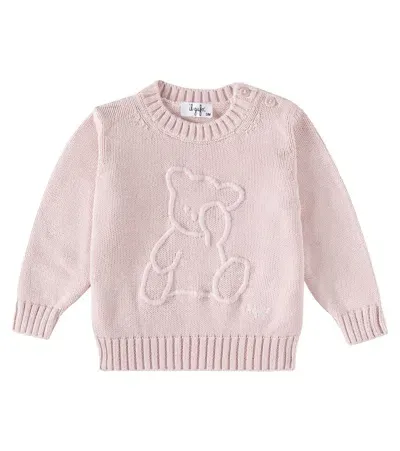 Il Gufo Baby Embroidered Cotton Sweater In Pink