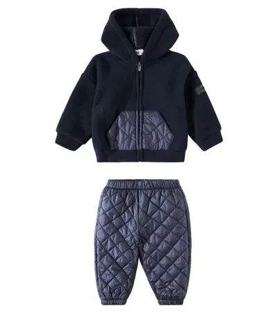 Il Gufo Baby Quilted Tracksuit In Blau