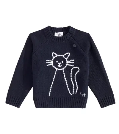 Il Gufo Baby Virgin Wool Sweater In Blue