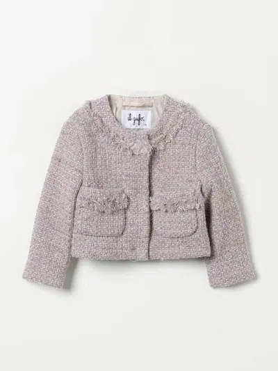 Il Gufo Wool Blend Jacket In Lila