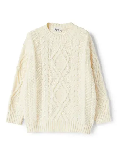 Il Gufo Kids' Cable-knit Jumper In Neutrals