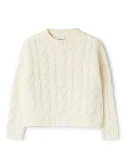 Il Gufo Kids' Cable-knit Jumper In Neutrals