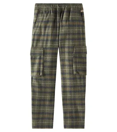 Il Gufo Kids' Checked Cargo Pants In Multicoloured