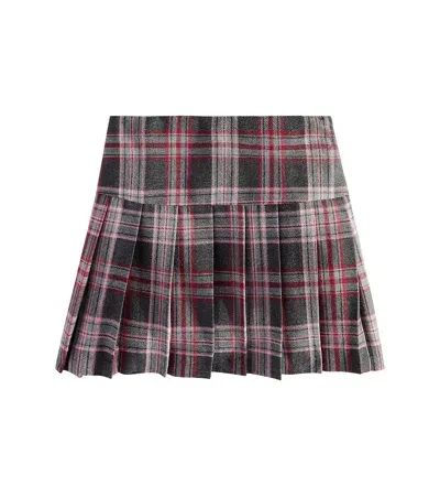 Il Gufo Kids' Checked Skirt In Grey