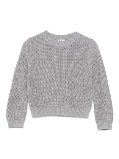 Il Gufo Kids' Chunky-knit Jumper In Grey