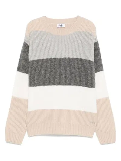 Il Gufo Kids' Colourblock Sweater In Grey