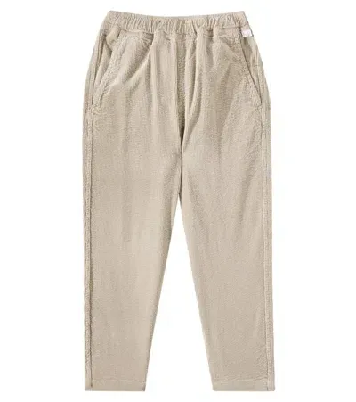 Il Gufo Kids' Cotton-blend Corduroy Straight Pants In Beige