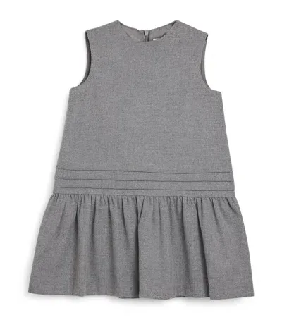 Il Gufo Kids' Cotton-blend Dress In Grey