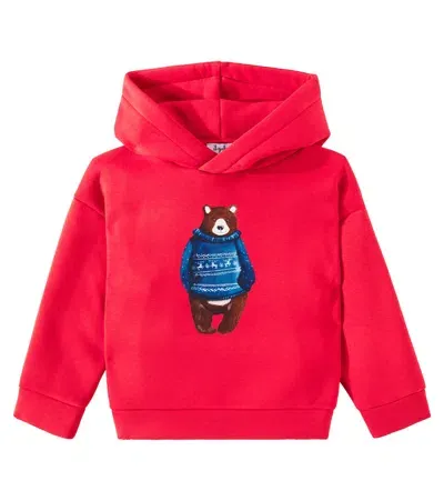 Il Gufo Kids' Cotton-blend Hoodie In Red